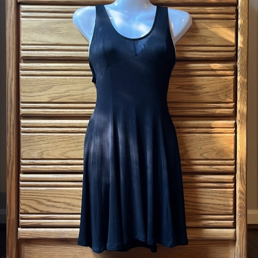 A+ Ellen • Little Black Dress Mini Skirt Sleeveless Scoop Neck • Size Small S